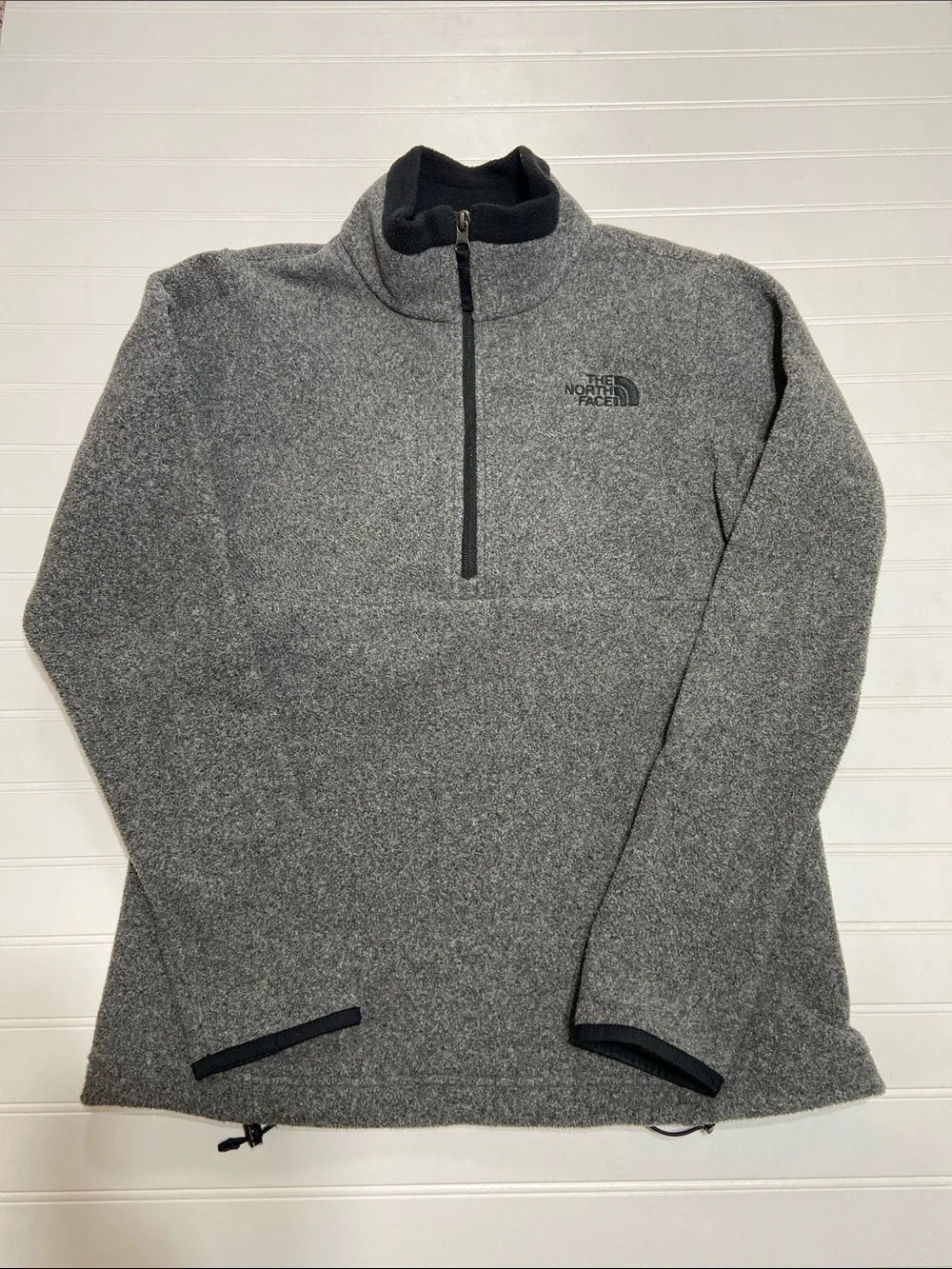 The North Face Women's Campbell Quarter-Zip Fleece Pullover Jacket Grey S